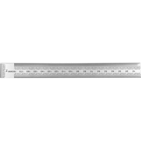 Règle de traçage précise avec échelle perforée en acier inoxydable 180 mm, outil de marquage pour menuisier (1/5)
