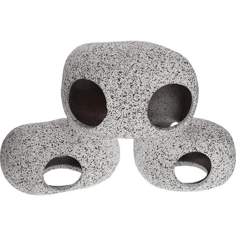 1 cachette rocheuse, en résine lisse, pour aquarium bassin étang, abri pour crevettes cichlidés bettas écrevisses (1/5)