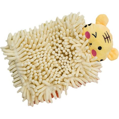 Hängendes Waschhandtuch aus 100 % Mikrofaser – schnelltrocknender, saugfähiger Schwamm mit Tiger-Motiv (26 x 17 cm, 88 g) für Küche und Bad (1/5)