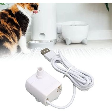 Bomba para fuente de mascotas – USB 5V – Silenciosa/Sin escobillas – Para gatos/acuarios/hidroponía