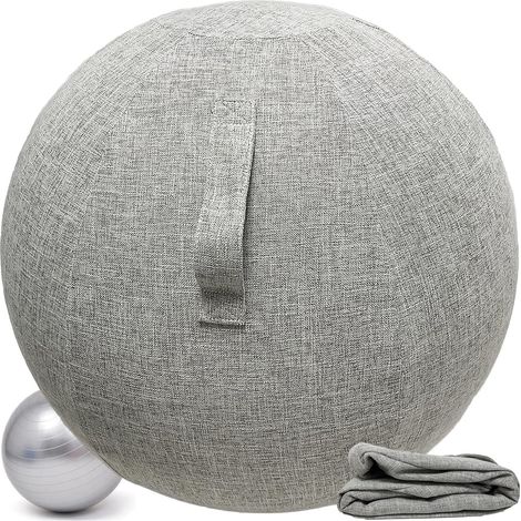 Ballon Bureau Siege Ballon Gym Bureau 55/65/75cm de Grossesse Chaise avec Housse de Protection Antidérapante Swiss Ball (1/5)