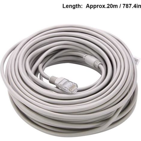 Câble réseau RJ45 + alimentation DC - - 20 m - Cat 5 - Compatible caméras IP (1/3)
