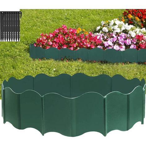bordures de parterre avec 10 clous paysagères pelouse adaptées aux parterres pelouses terrasses et allées couleur verte (1/5)
