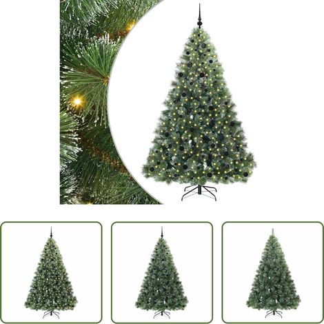 LED-Beleuchtung -  Künstlicher Weihnachtsbaum mit 300 LEDs Grün 210 cm PE und PVC (1/5)
