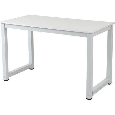 Escritorio blanco de MDF y metal 120 x 60 x 74 cm MODENUIT (1/5)