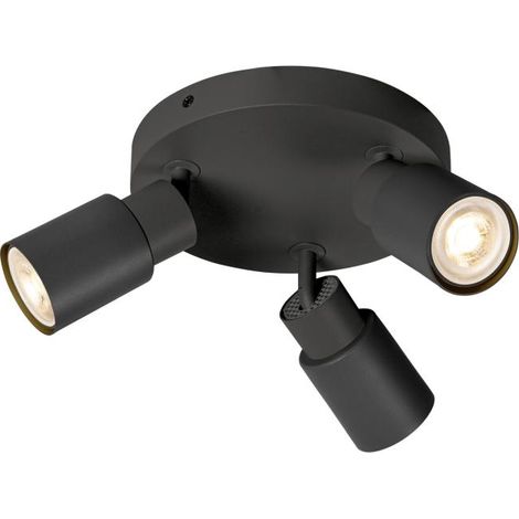 Applique et plafonnier PURI 2.0 Tube rond triple 6W GU10 noir - SLV - 1008332