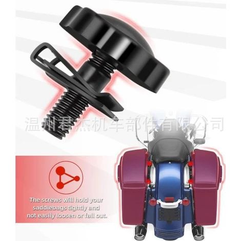 Compatible with 1993-2023 Harley Davidson anti-theft saddlebag lock, saddlebag bolt mounting screws. (1/4)