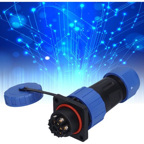 Connecteur mâle et femelle multiconducteur sans soudure LP20 carré à quatre trous, étanche IP68, pour l'aviation, 250 V, Φ6-12 mm², 7 conducteurs (1/5)