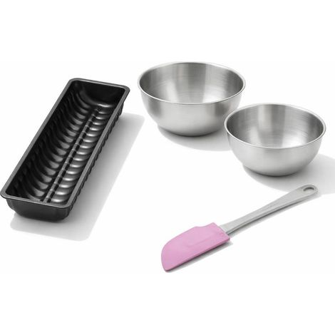 Set de 4 ustensiles de pâtisserie moule à gâteaux 2 bols et spatule pâtisserie Black mettallic Black mettallic Zenker Black mettallic (1/5)