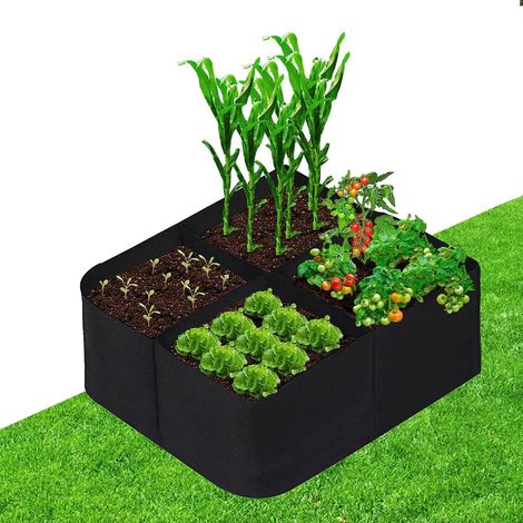 Filiyano-Sacs de culture pour plantes en bac - Jardinière surélevée à 4 compartiments pour légumes, pommes de terre et fleurs - FF (1/3)