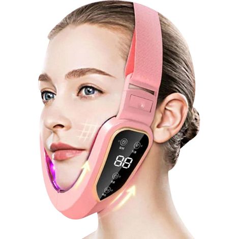 Masseur De Mise En , Appareil de Levage du Visage électrique, Masseur de Mise en Forme du Visage Amincissant les Vibrations Réducteur à Double Menton (1/5)