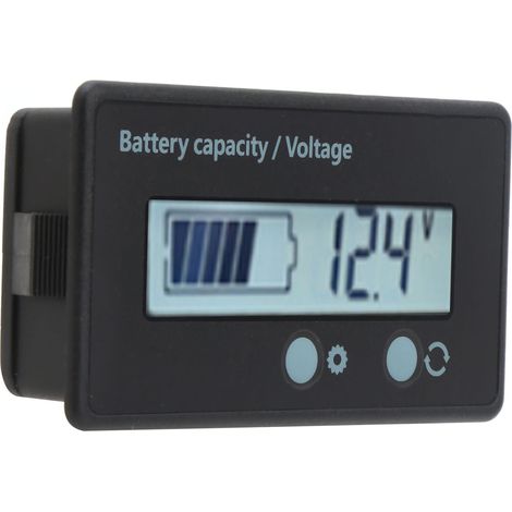 DC10-100V Batteriekapazitäts- und Spannungsmesseranzeige mit weiß hinterleuchtetem LCD-Display (1/5)