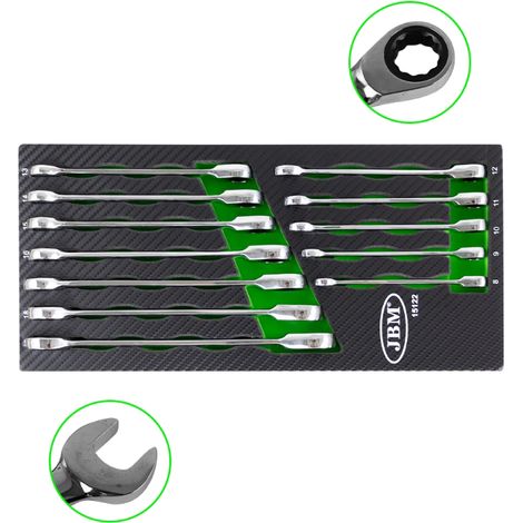 Clés à cliquet JBM ratchet wrench set 72 dents 12 pièces