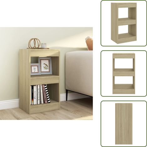 Bibliothèque/Séparateur de pièce Chêne Sonoma 40x30x72 cm - Bibliothèque - Meuble Rangement - Étagère - Séparateur Pièce - Mobilier Intérieur (1/5)