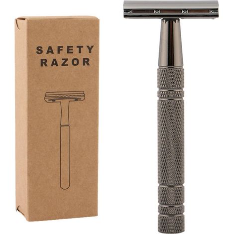 Rasoir manuel portable pour hommes, manche ergonomique, outil de rasage de voyage pour hommes, adolescents et garçons, visage et barbe (1/5)