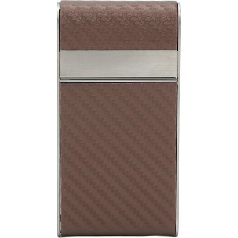 Étui à cigarettes en métal, imperméable et anti-poussière, boîte fine pour 20 cigarettes fines, couleur café (1/5)