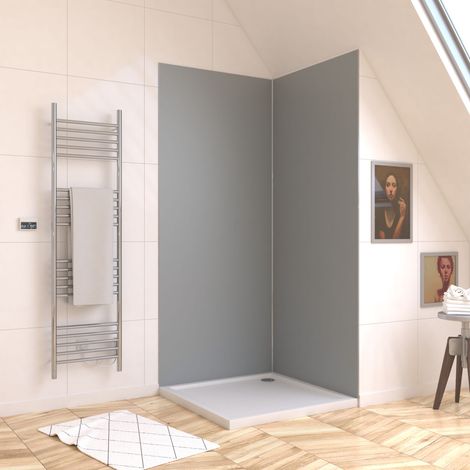 Pannello Murale Finitura Alluminio Grigio Chiaro Silver 90 x 210 cm - WALL'IT SILVER