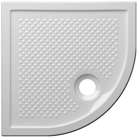 Piatto doccia 80x80 h.6.5 angolare in ceramica bianco lucido