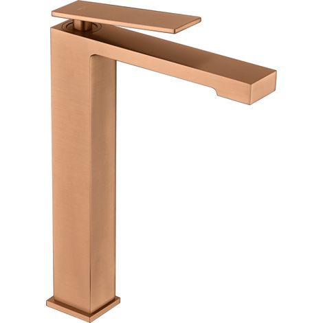 Imex -  Grifo Monomando Lavabo Caño Alto Oro Rosa Serie  Pisa (1/2)