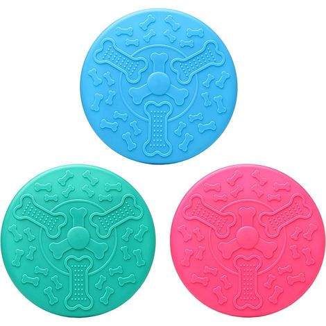 Frisbee pour Chien, Jouet Interactif en Caoutchouc Souple pour l’Extérieur, Idéal pour les Sports de Plein Air, le Jardinage, les Parcs, les Jeux de Lancer et d’Attraper. (1/5)