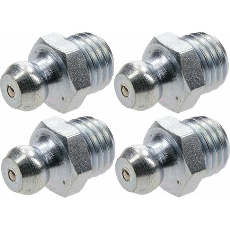 4x graisseur M8x1 angle 180° autotaraudé embout graissage pompe à graisse manuelle hydraulique tracteur engin agricole tractopelle