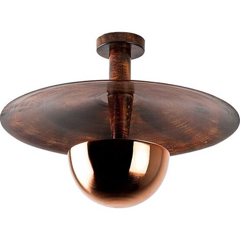 [GEBRAUCHT] B-Ware Opviq Deckenleuchte Kurt Deckenlampe 13355 kupferfarben Metall Ø48cm G9 (1/2)