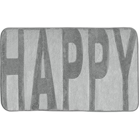 Tappetino da bagno Happy in memory foam 50x80 cm Grigio (1/4)