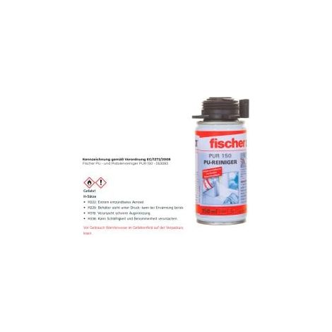 Fischer  PU  e  detergente  per  pistola  PUR  150  -  053083 (1/3)