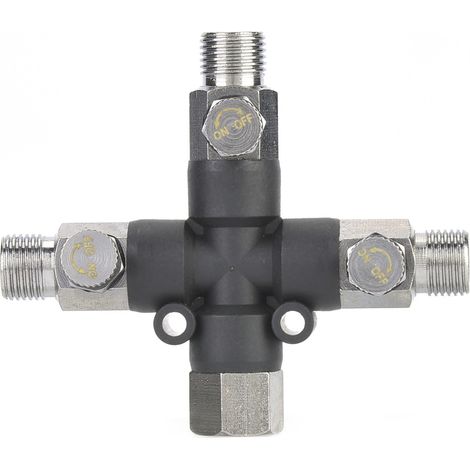 Raccord de tuyau d'air réglable en métal 1/8 en trois parties pour aérographe