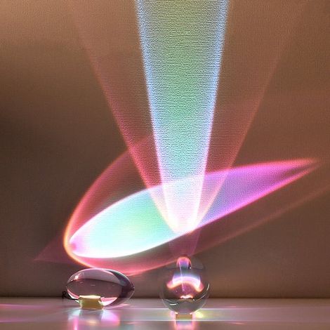 Lámpara de araña de cristal en 7 colores, pequeña lámpara de mesa LED, sala de estar, fiestas, luz nocturna, Con control remoto, 138cm (1/5)