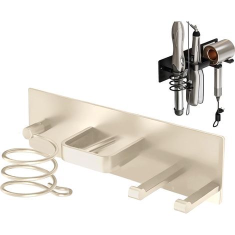 Mounted Hair Dryer Holder Hair Tool Storage Organizer Wall