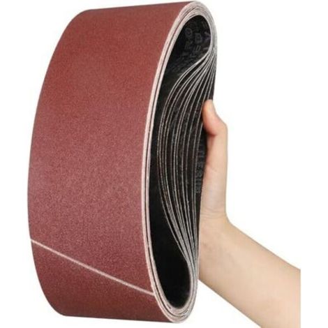 Bande Abrasive 100x 610 mm,12PCS 80 grain Ensemble de Bandes Abrasives (1/4)
