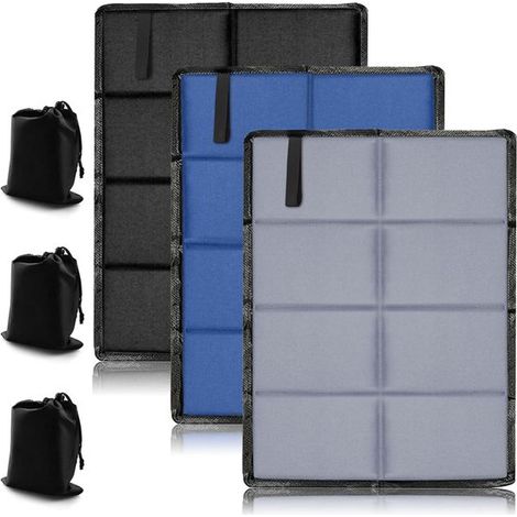 Tragbares Outdoor-Sitzkissen-Set – 3 faltbare Kissen – isoliert – wasserdicht und wärmeisolierend mit 4 Aufbewahrungstaschen – für Picknicks, Camping und Wandern (1/5)