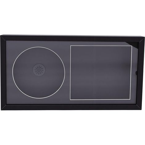 CD Display Frame, Wall or Tabletop Mount, Album Cover and CD Display Frame, Elegant Artistic Decoration, Versatile Use for Home (BLACK) (1/5)