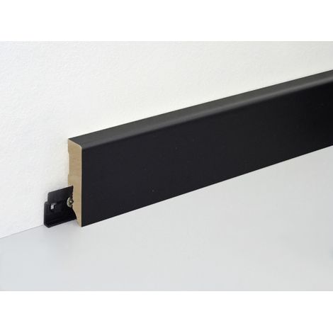 Neuhofer Fußleiste 240 cm x 58 x 15 mm schwarz Sockelleisten & Fußleisten (1/3)