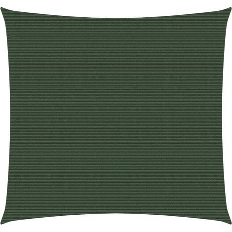 Parasol vela de sombra 160 g/m² verde oscuro 6 x 6 m HDPE 020009442 (1/5)
