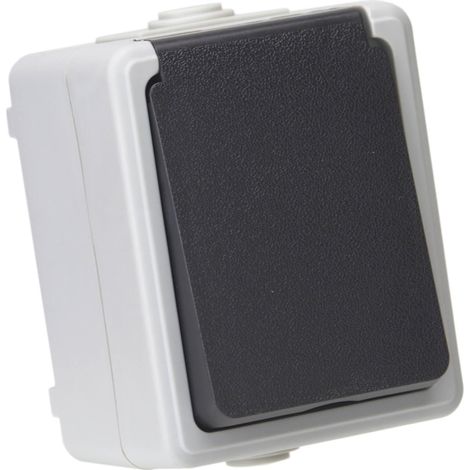 Feuchtraum Steckdose Serie TAFF Aufputz IP44 250V grau (1/6)
