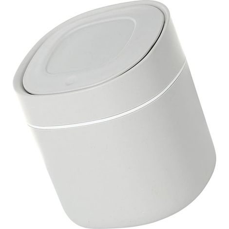 Corbeille à papier de bureau gris clair - Poubelle élégante - Pour (1/5)