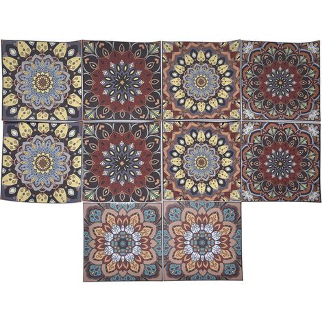10 Autocollants Carrelage Antique Adhésifs pour Cuisine Salle de Bain Meuble (1/5)