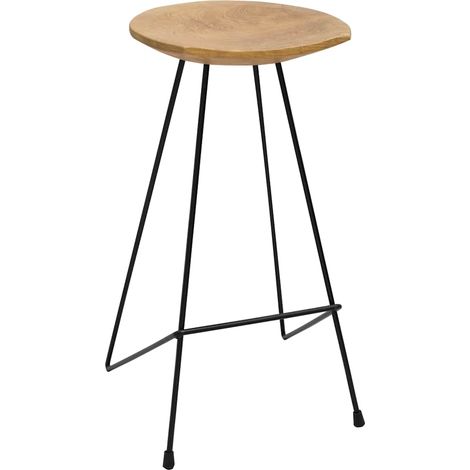 Maison Exclusive - Barhocker 2 Stk. Massivholz Teak (1/5)