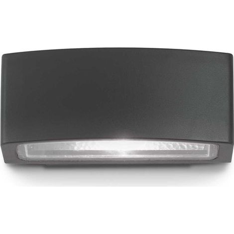 Ideal Lux Andromeda - Petite Applique Murale Extérieure à 1 Lumière Noire IP55, E27