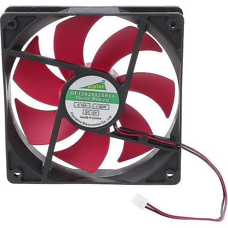 Mini ventilateur de refroidissement à 7 pales, 120 x 120 x 25 mm, 12 V CC, 0,16 A, 2 broches, référence 12025 (1/4)