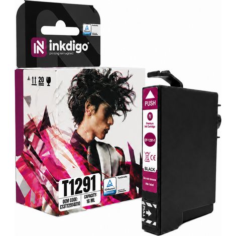 Inkdigo T1291 Tinte kompatibel mit Epson Stylus SX425 Stylus Office B42WD TÜV-zertifiziert (1/5)