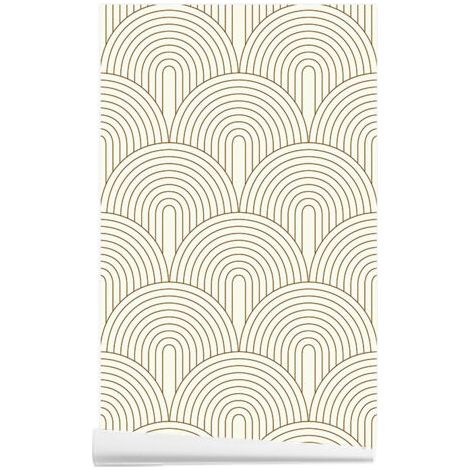 BUNTHAUS Papier Peint Autocollant, Auto-adhésif, Imperméable, Moderne GéOméTrique, ImperméAble Autocollant, DéCoratif, Pour Meuble Decoratif Salon Salle De Bain Chambre Armoire Porte Murale 44 x 1000 (1/5)