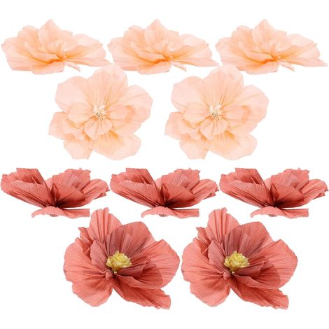 18 Pcs Décoration Murale Compacte et Gain de Place en Fleurs en Papier Froissé 3D Réaliste Matériau Papier pour Fête à Thème pour Mariage et Anniversaire (1/5)