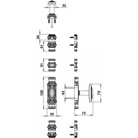 DOUILLE CONTRE-COUDE SANS FREIN 13/20 UNI-JET D 6-36139-20-R-1 DTE