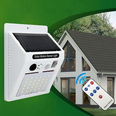Alarma solar con detector de movimiento, sistema antirrobo inalámbrico infrarrojo para exteriores y granjas. Alarma sonora y luminosa de alto volumen con 3 modos de funcionamiento. (1/5)