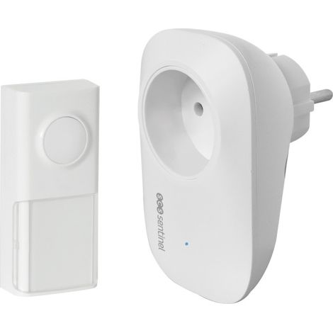 SCS Sentinel - Timbre inalámbrico y sin pilas enchufable, EcoBell 100 Plug (1/2)