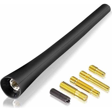 Adatto per antenna universale corta da 6,5 pollici, asta radio FM/AM, tetto in gomma, 5 viti incluse (M4.0, M5.0, M6.0). Compatibile con veicoli Jeep, camion e SUV, autoradio stereo amplificata.
