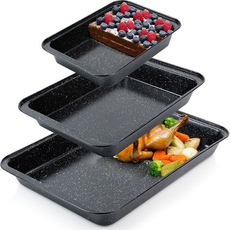 Teglia da forno in granito 28x19 / 37,5x25,5 / 47,5x32 cm, 3 pezzi. (1/5)